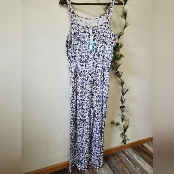 NWT Jumpsuit Amerie Floral Sleeveless Scoop Neck Crepe Wide Leg - Picture 15 of 16